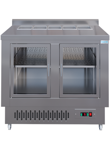 MESA REFRIGERADA CON PUERTAS DE VIDRIO